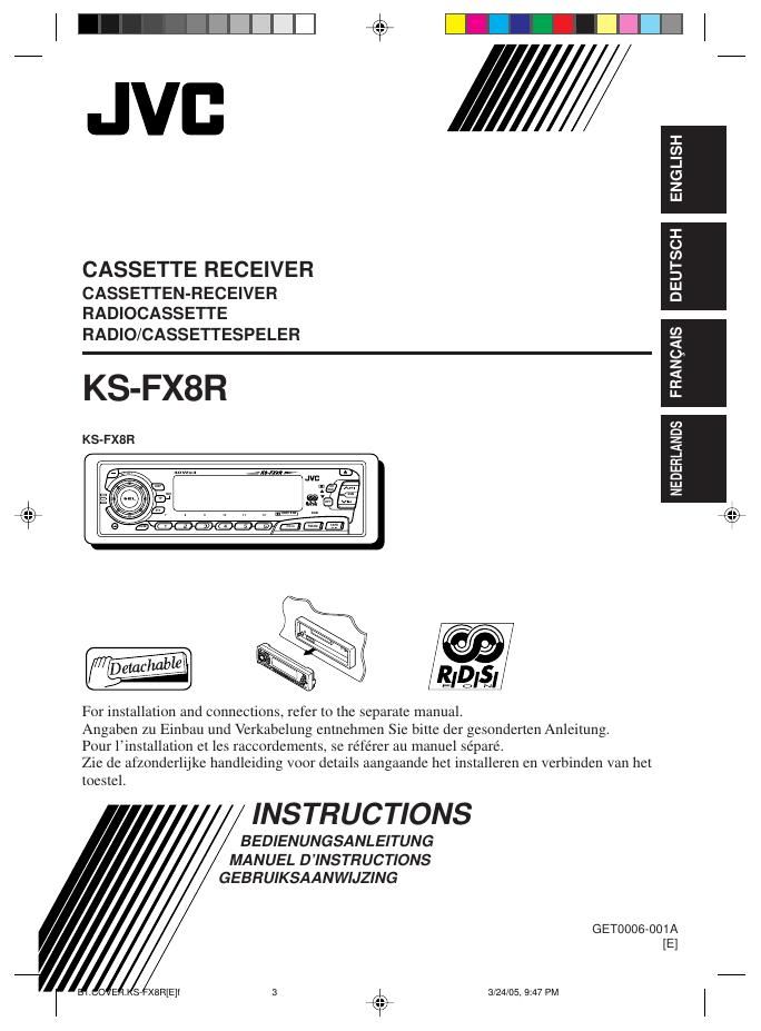 Jvc KSFX 8 R Owners Manual