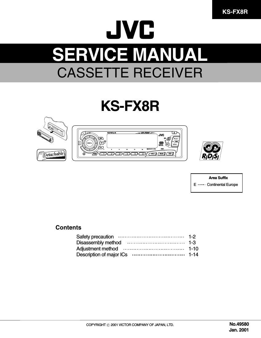 Jvc KSFX 8 R Service Manual