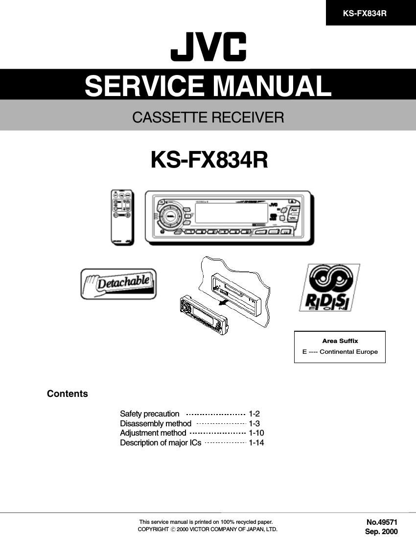 Jvc KSFX 834 R Service Manual