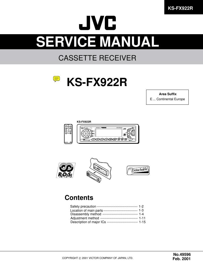 Jvc KSFX 922 R Service Manual