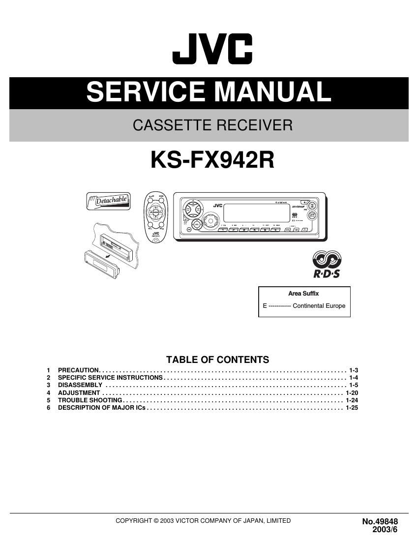 Jvc KSFX 942 R Service Manual