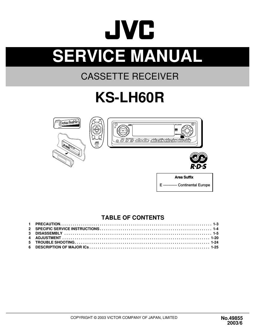 Jvc KSLH 60 R Service Manual