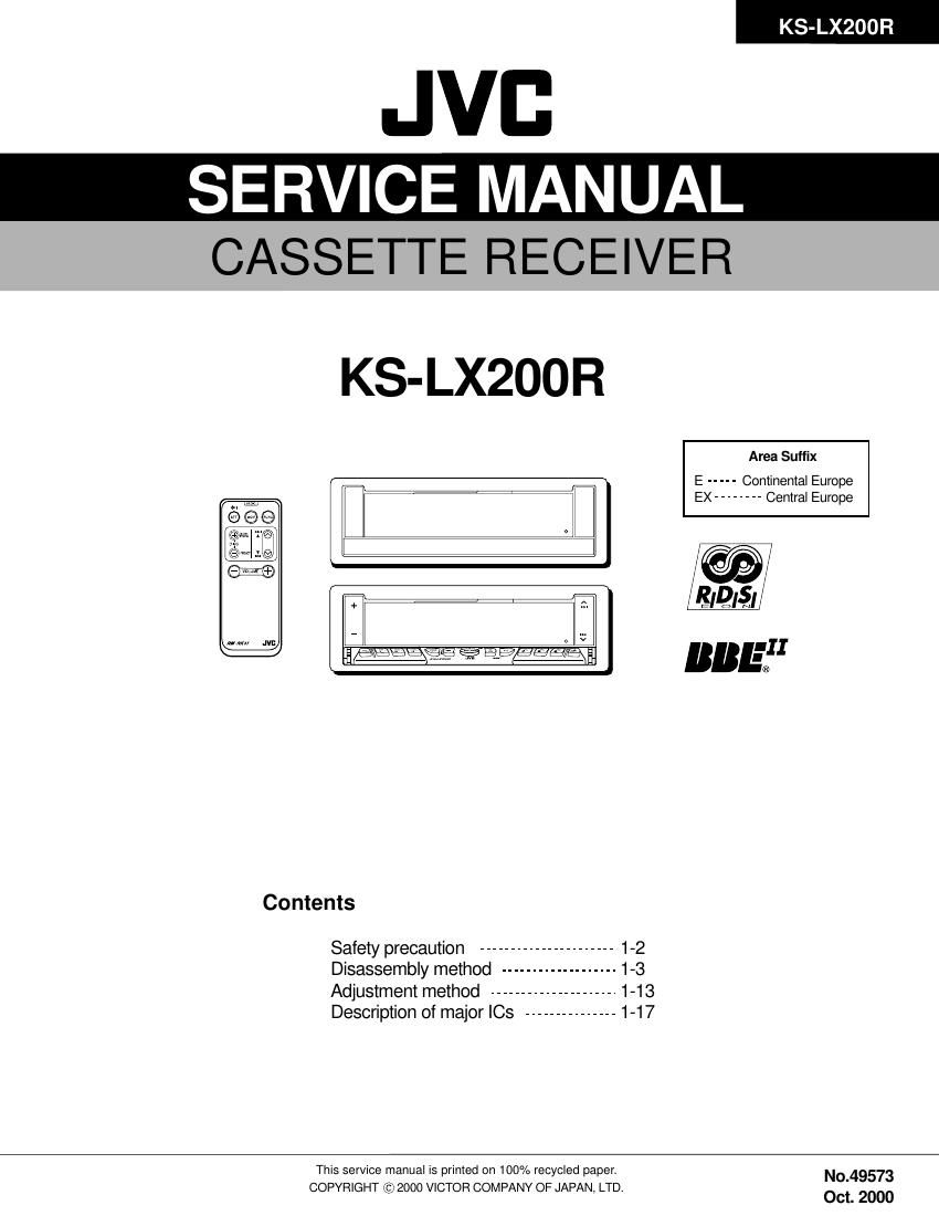 Jvc KSLX 200 R Service Manual