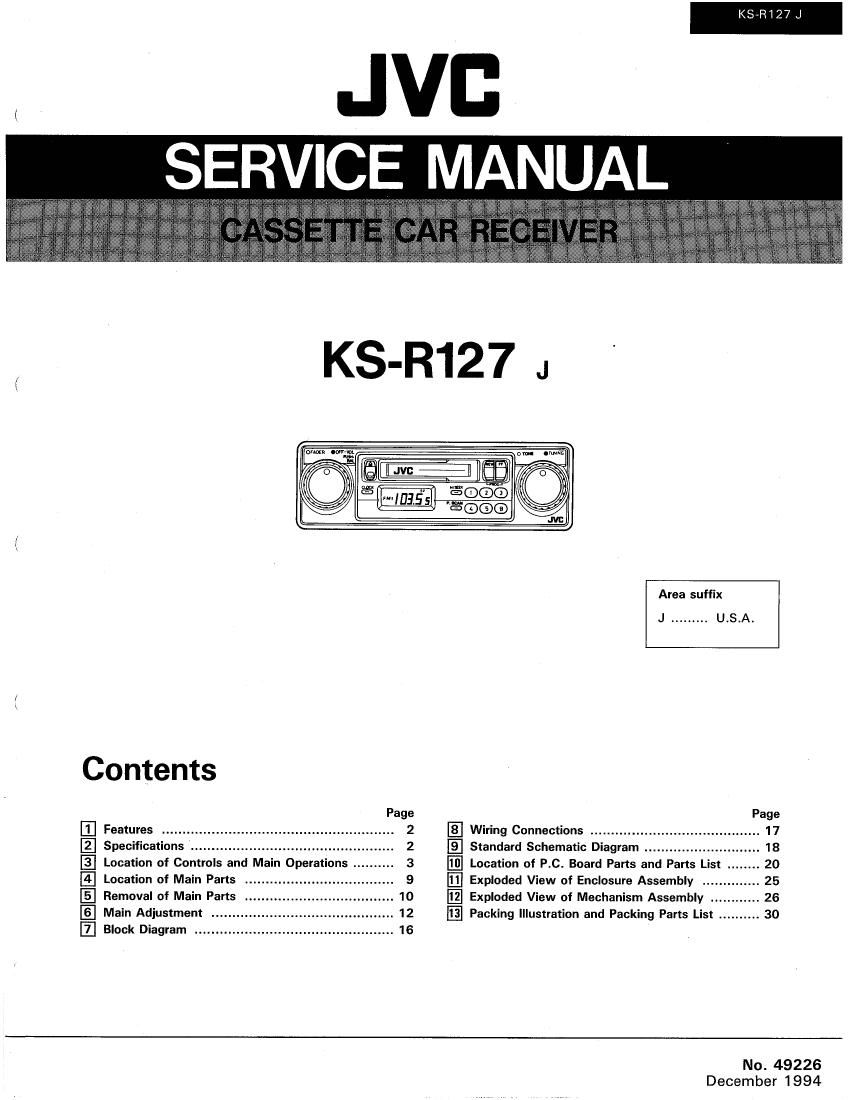Jvc KSR 127 Service Manual