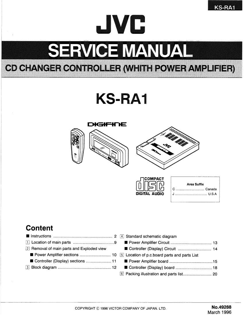 Jvc KSRA 1 Service Manual