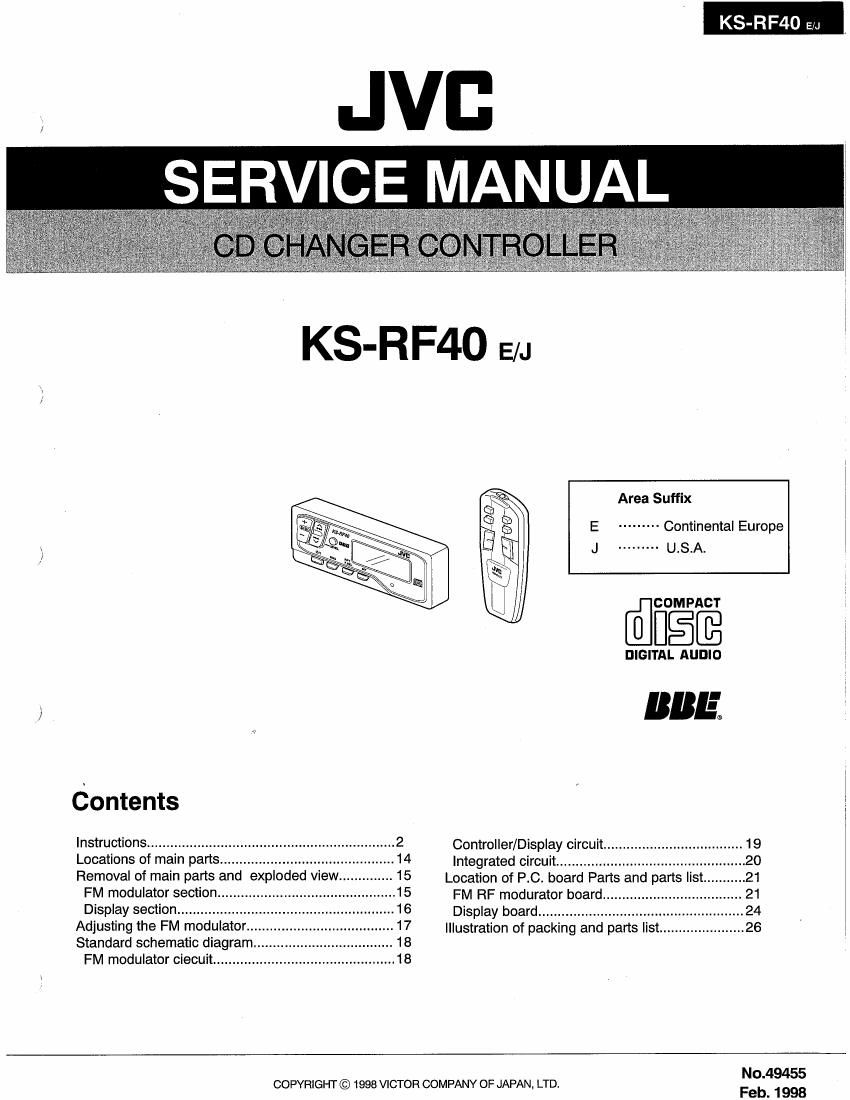 Jvc KSRF 40 E Service Manual