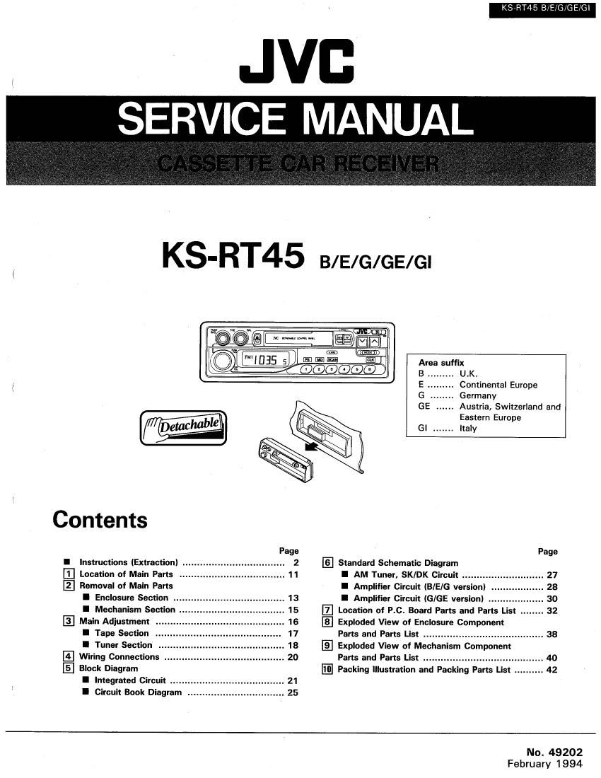 Jvc KSRT 45 Service Manual