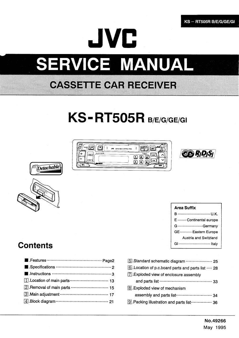 Jvc KSRT 505 R Service Manual