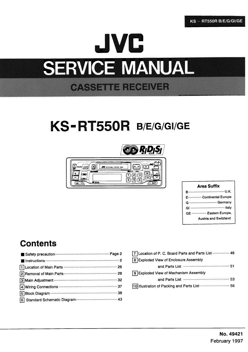 Jvc KSRT 550 R Service Manual