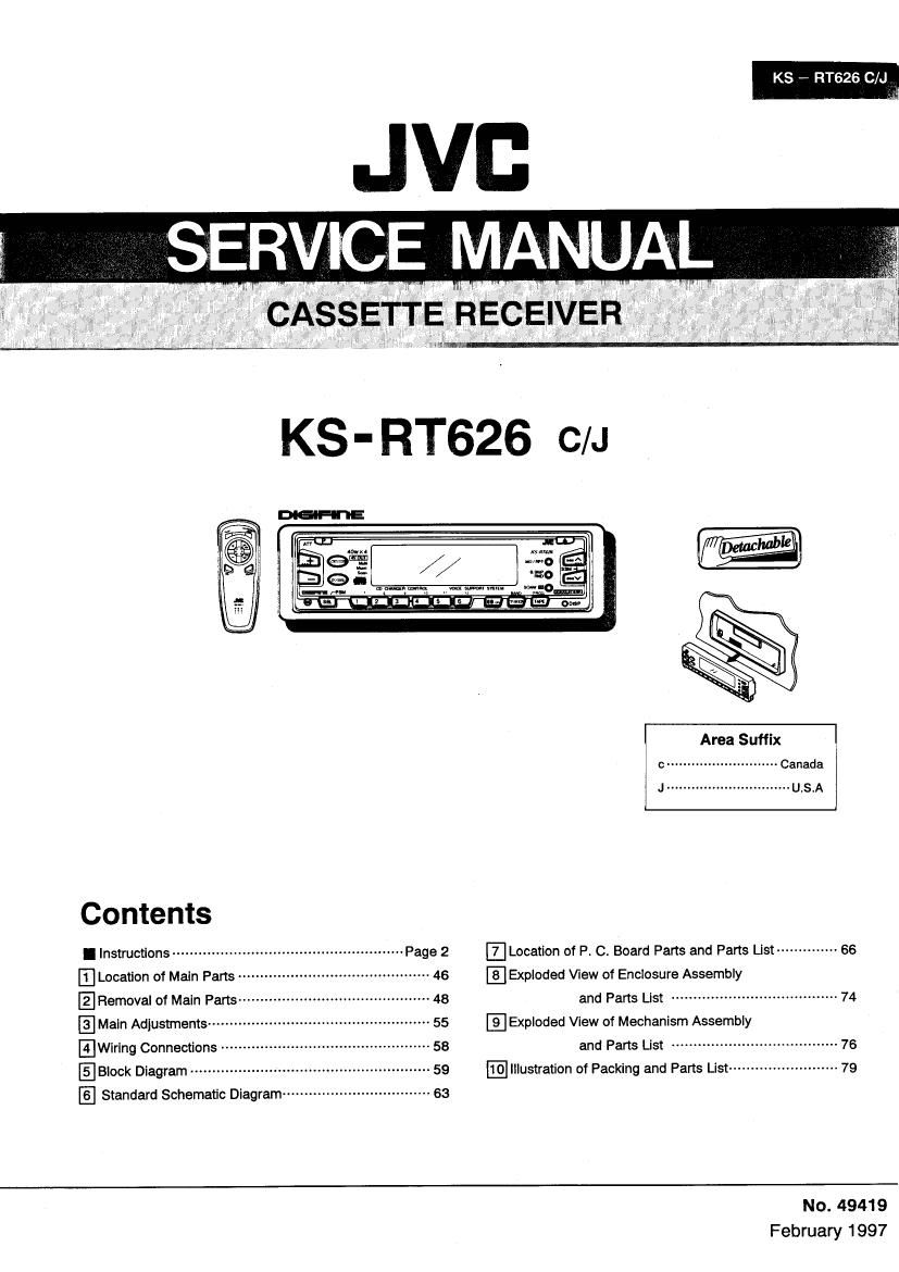 Jvc KSRT 626 Service Manual