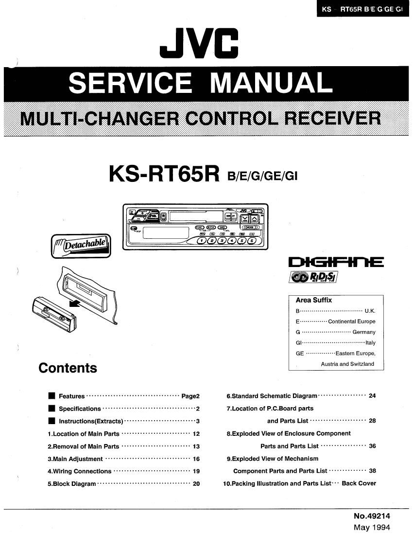 Jvc KSRT 65 R Service Manual