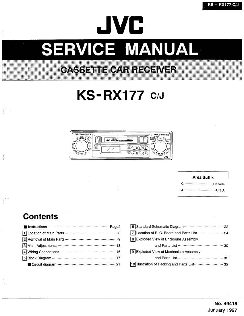 Jvc KSRX 177 Service Manual