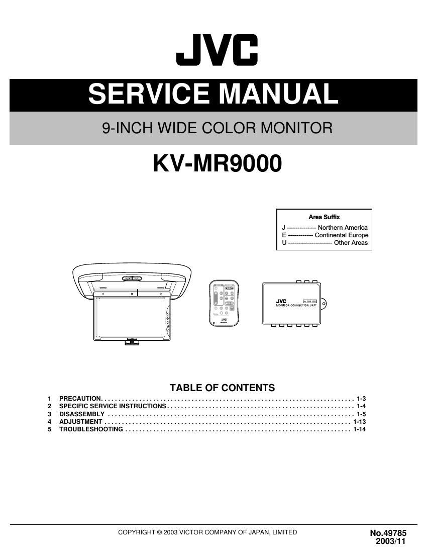 Jvc KVMR 9000 Service Manual