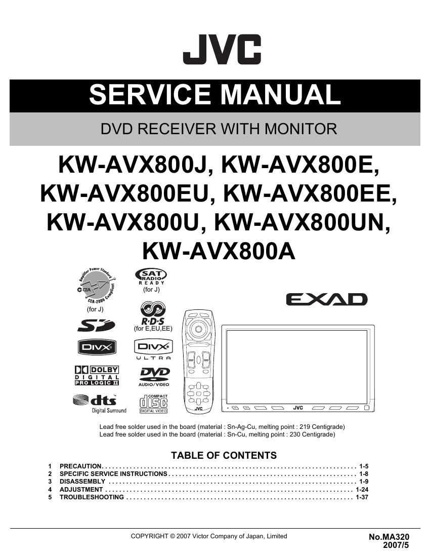 Jvc KWAVX 800 Service Manual