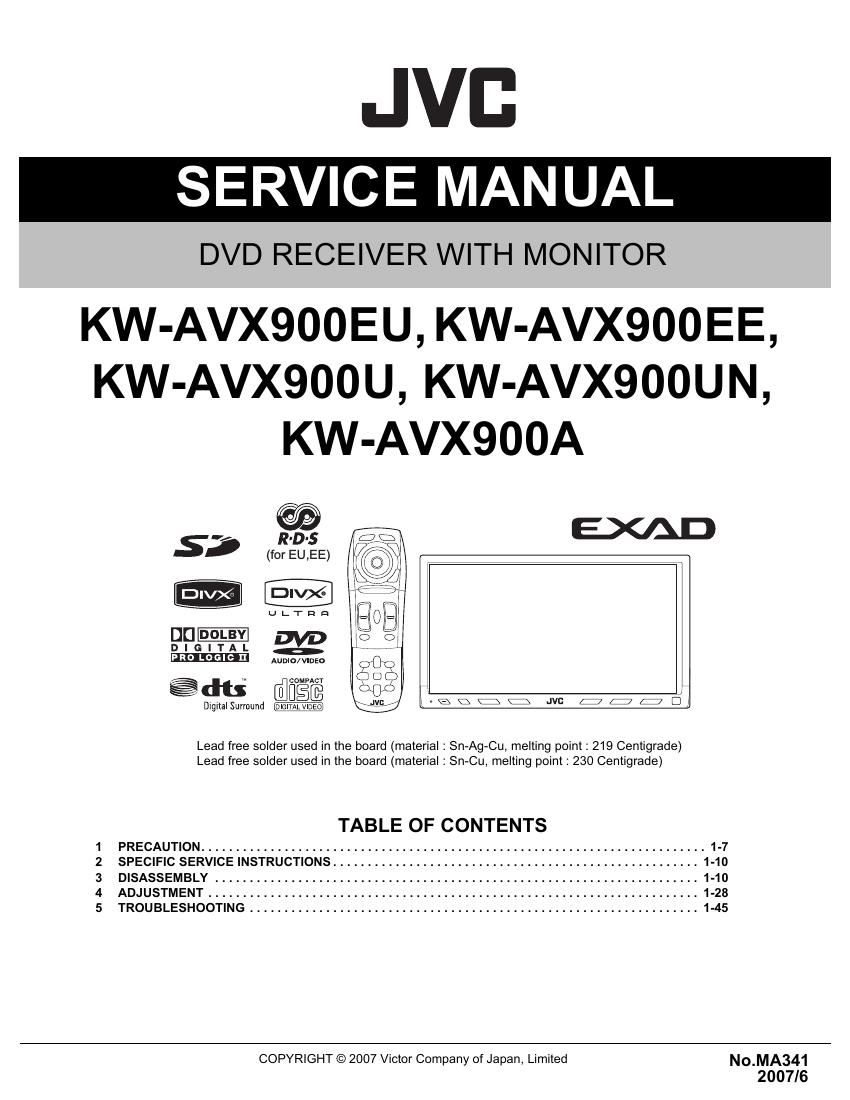 Jvc KWAVX 900 Service Manual