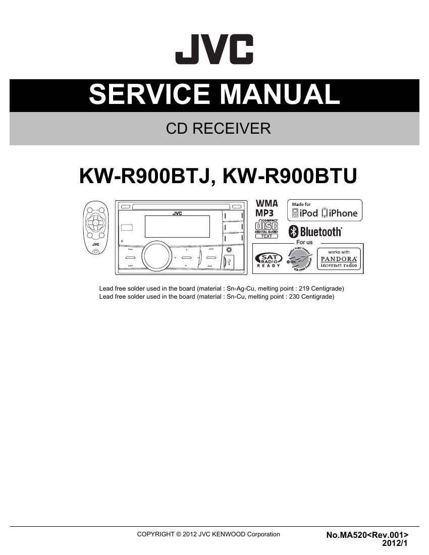 Jvc KWR 900 BTJ Service Manual