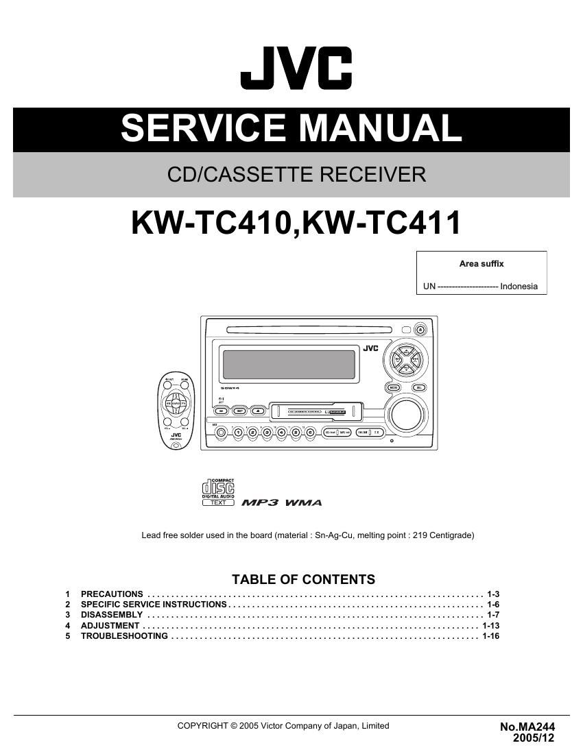 Jvc KWTC 410 Service Manual