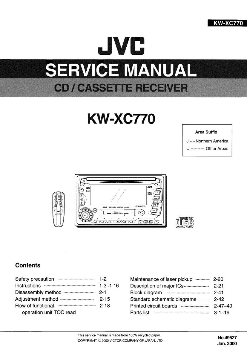 Jvc KWXC 770 Service Manual