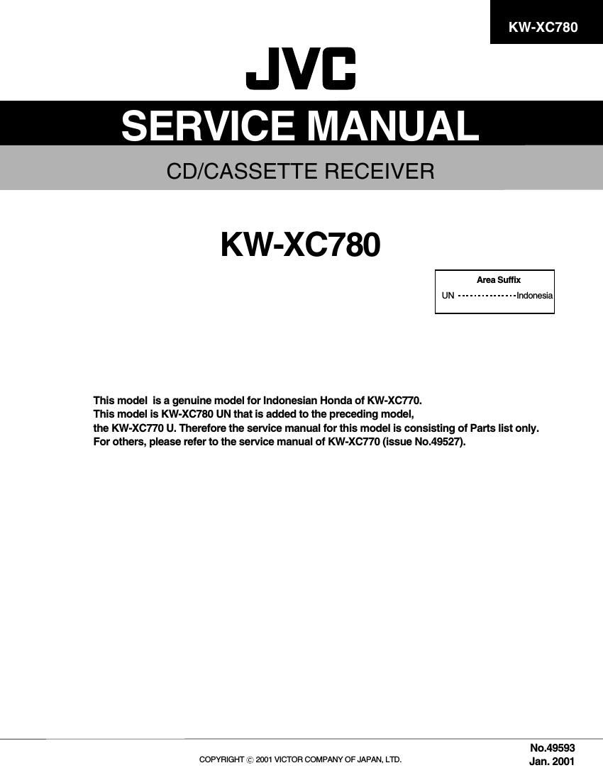 Jvc KWXC 780 Service Manual