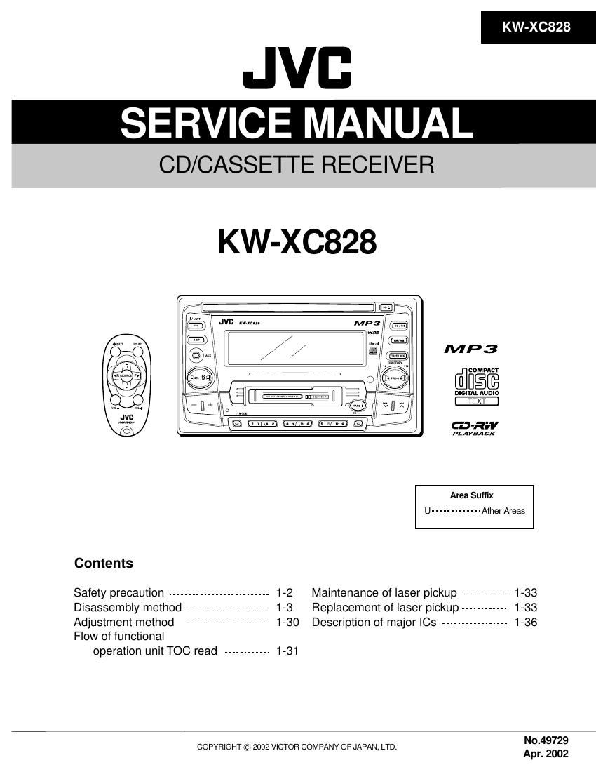 Jvc KWXC 828 Service Manual
