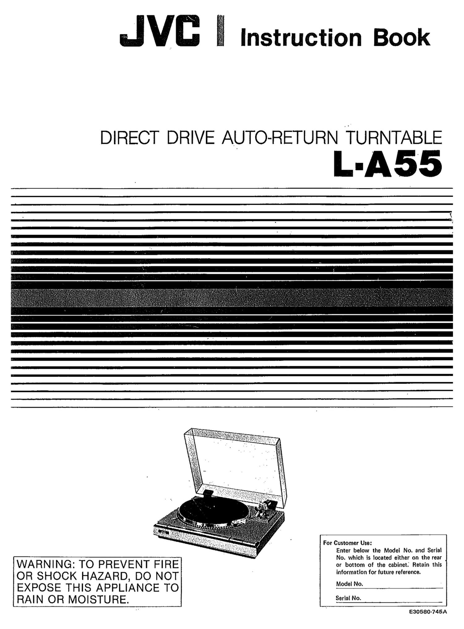 Jvc LA 55 Owners Manual