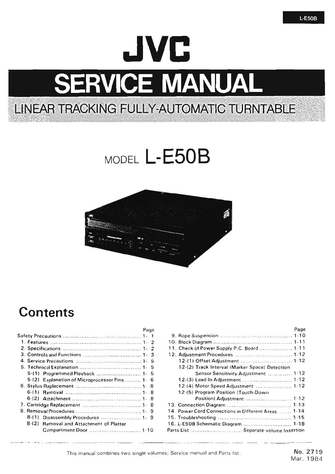 Jvc LE 50 B Service Manual