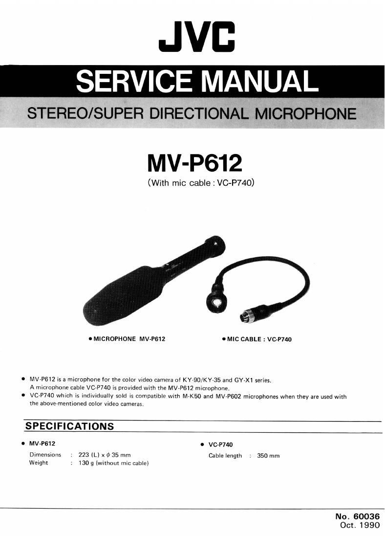 Jvc MVP 612 Service Manual