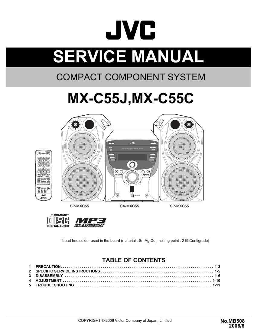 Jvc MXC 55 C Service Manual