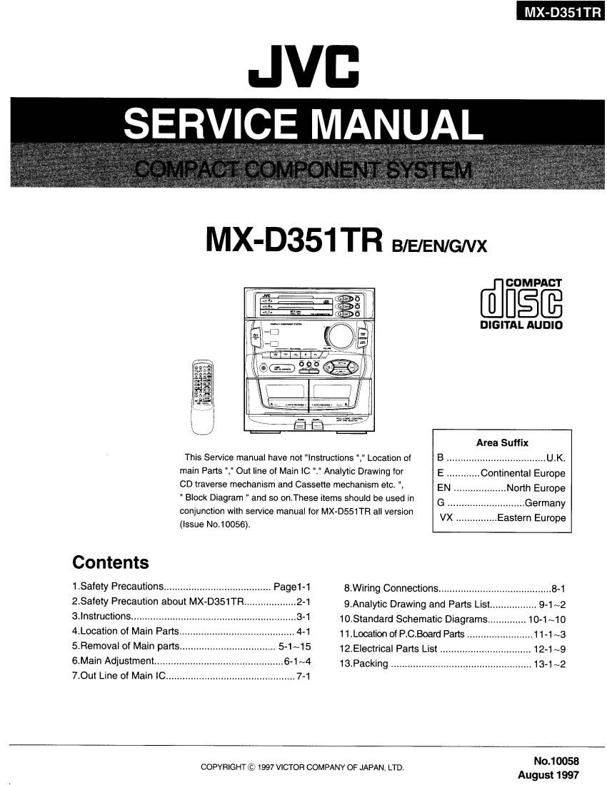 Jvc MXD 351 TR Service Manual
