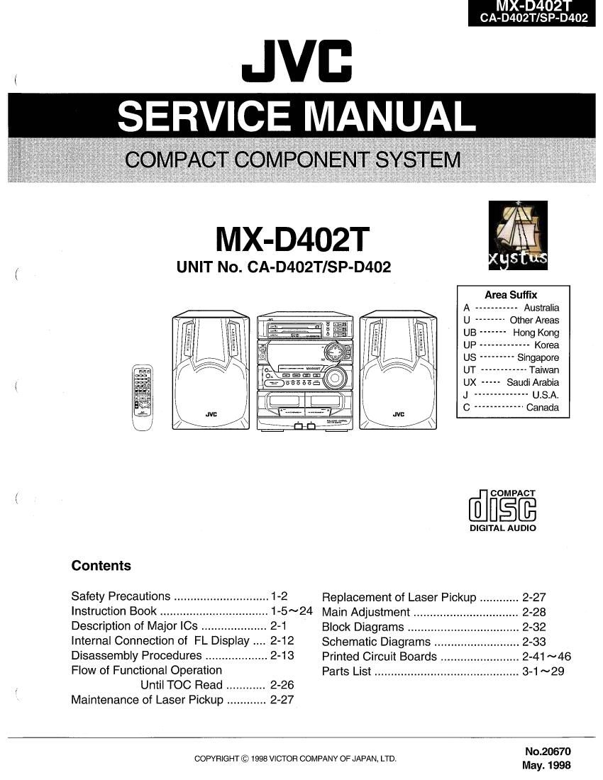 Jvc MXD 402 T Service Manual