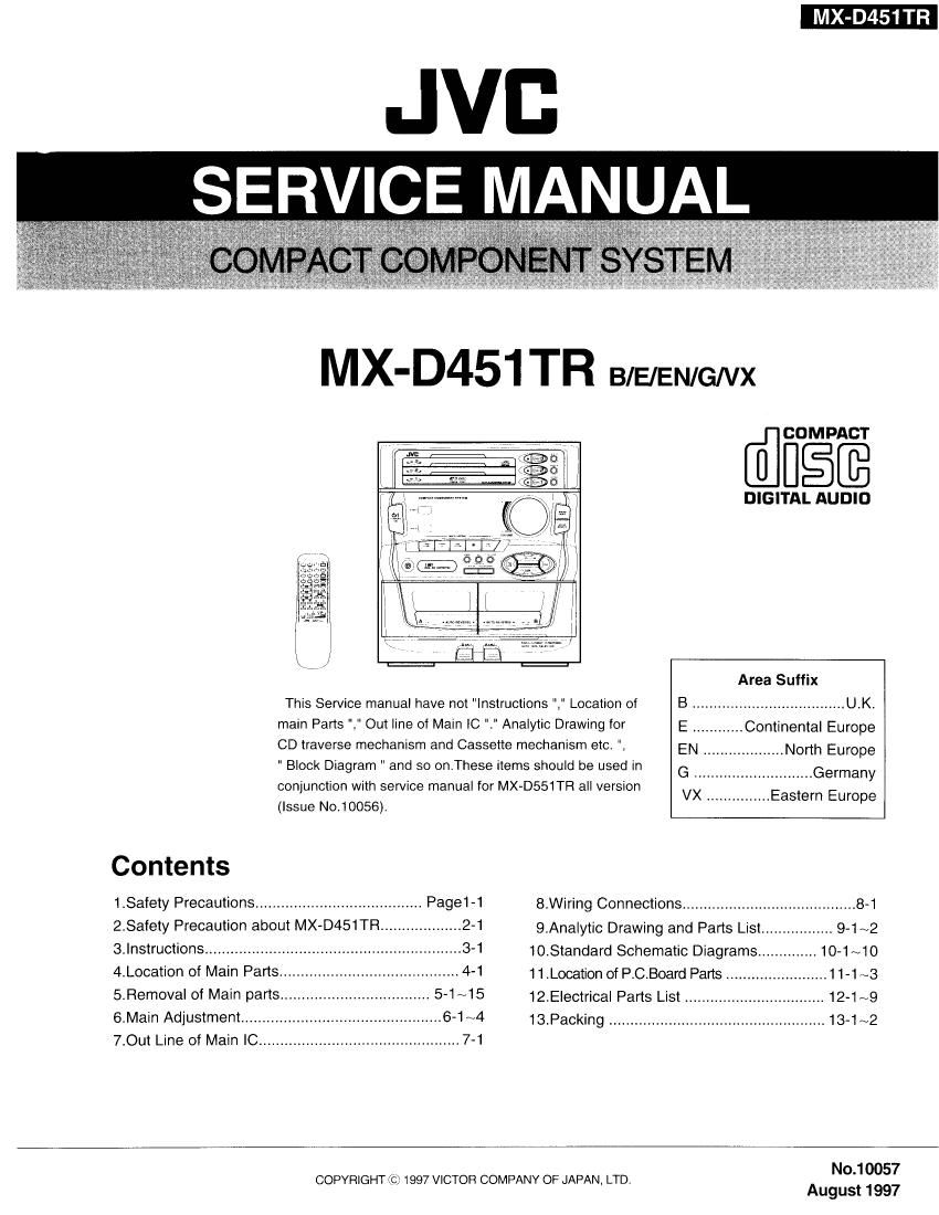 Jvc MXD 451 TR Service Manual