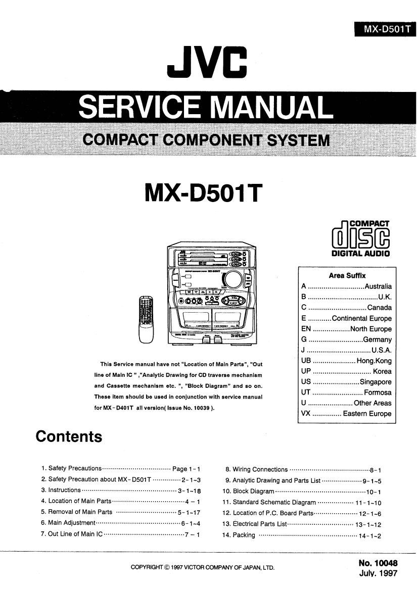Jvc MXD 501 T Service Manual