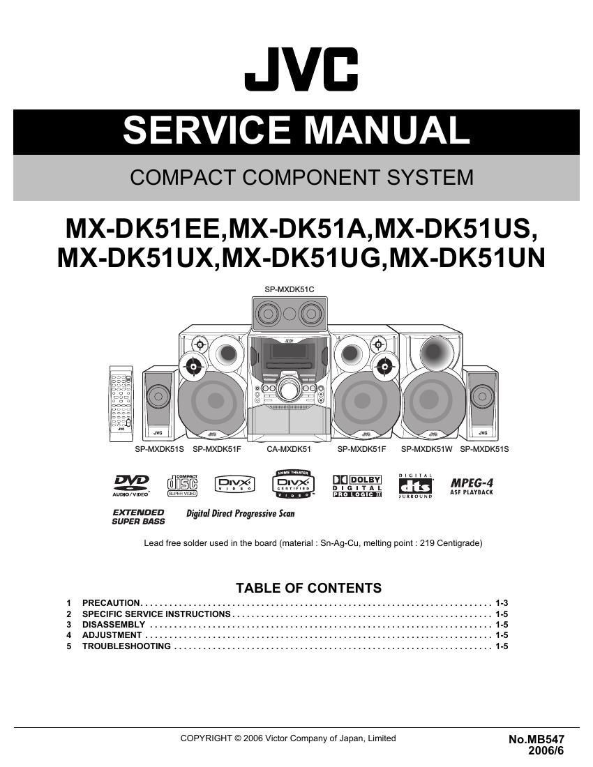 Jvc MXDK 51 Service Manual