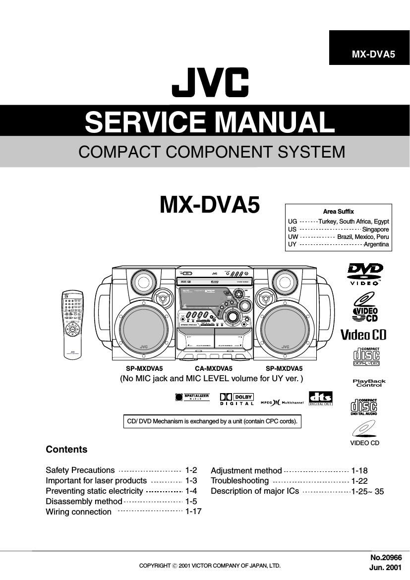 Jvc MXDVA 5 UW Service Manual