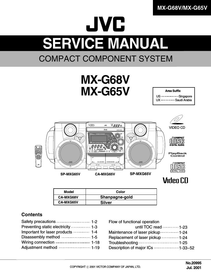 Jvc MXG 65 V Service Manual