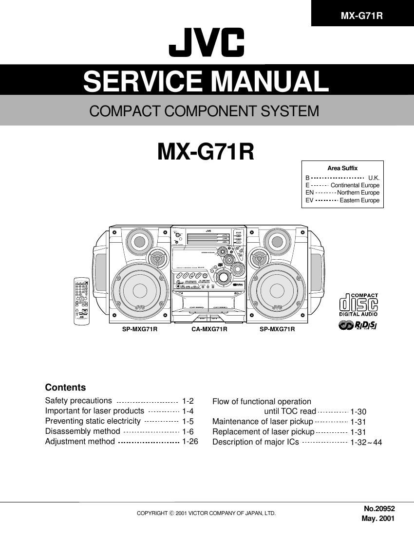 Jvc MXG 71 R Service Manual
