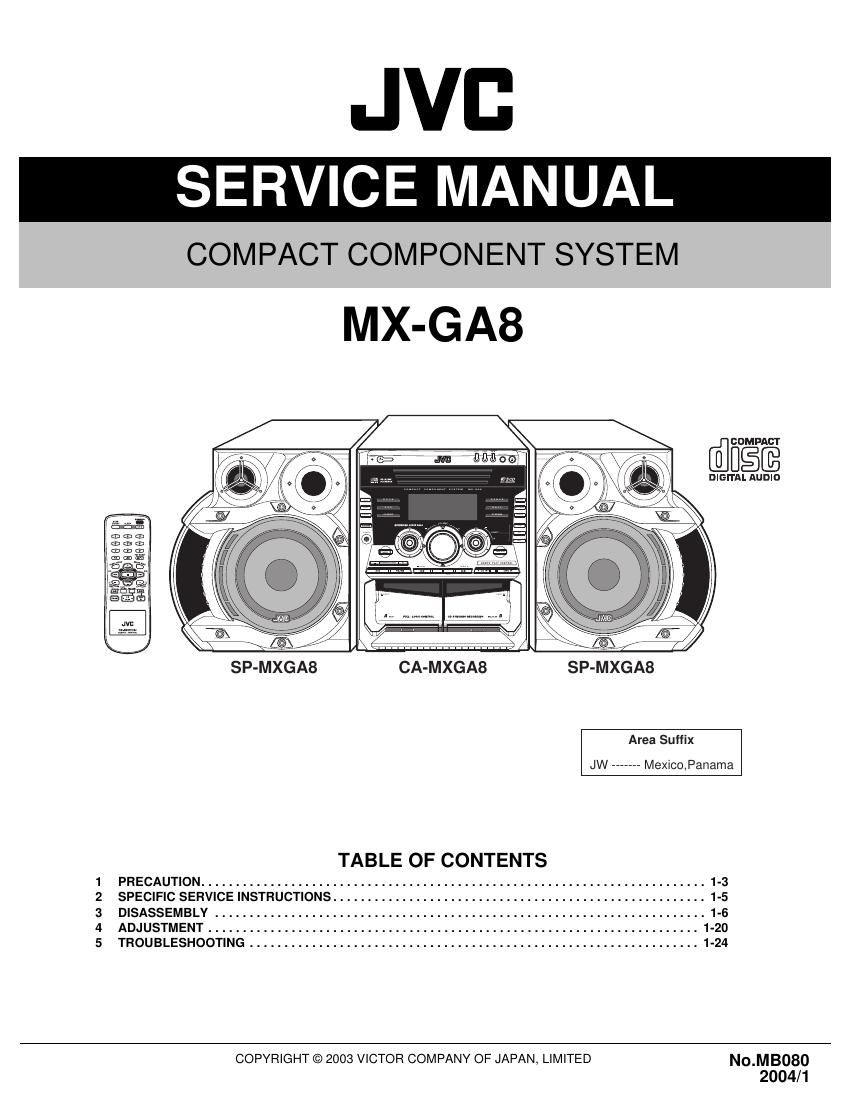 Jvc MXGA 8 Service Manual