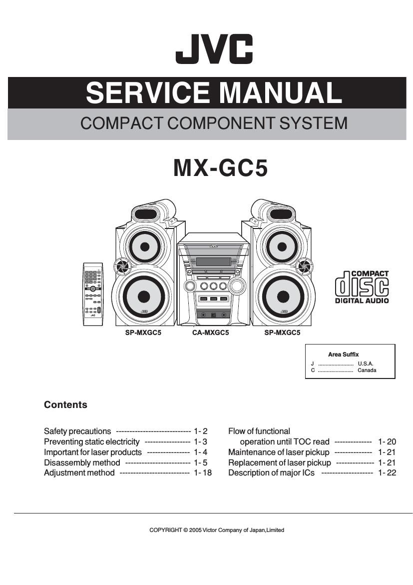 Jvc MXGC 5 Service Manual