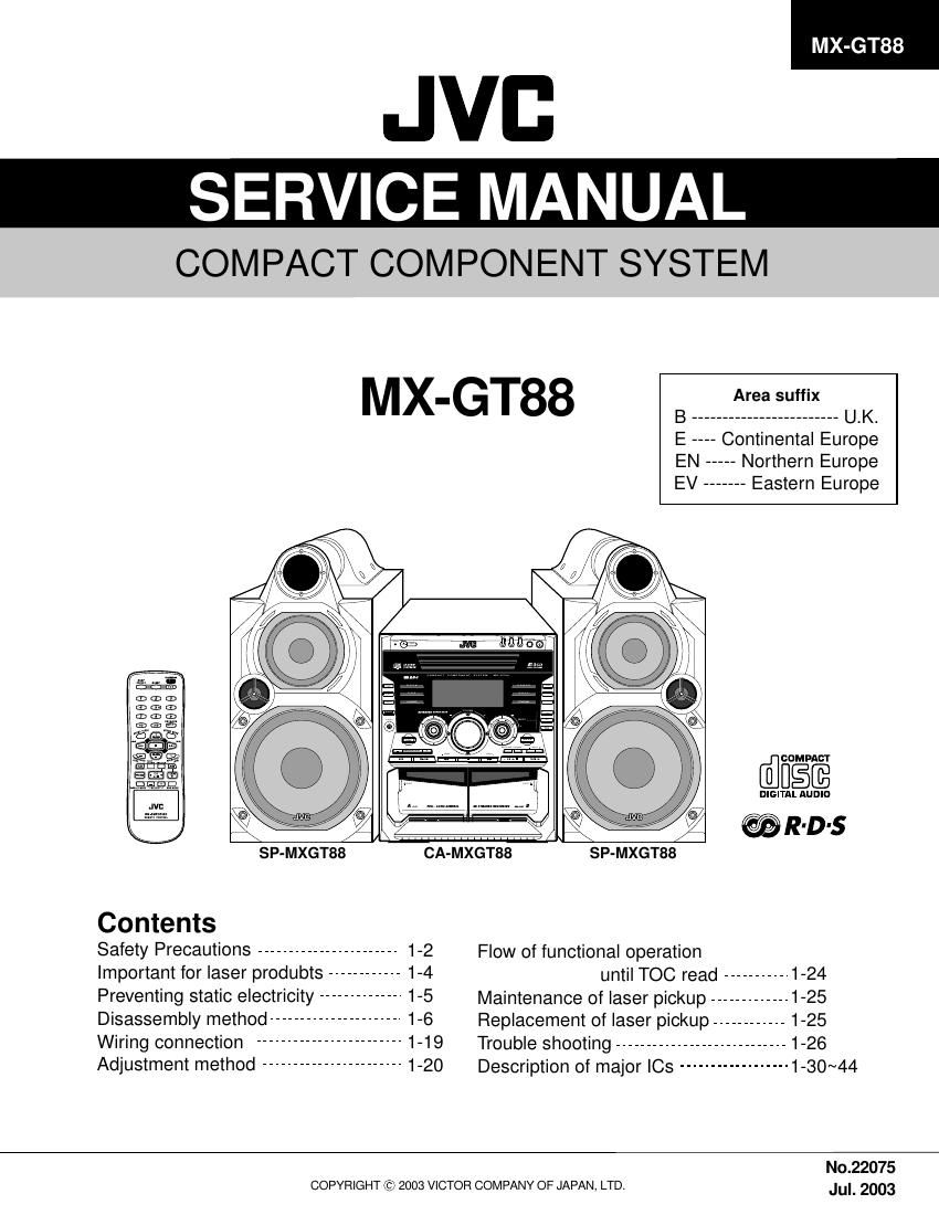 Jvc MXGT 88 Service Manual
