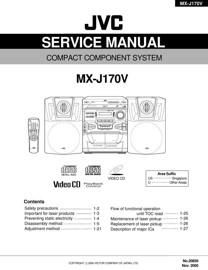 Jvc MXJ 170 V Service Manual
