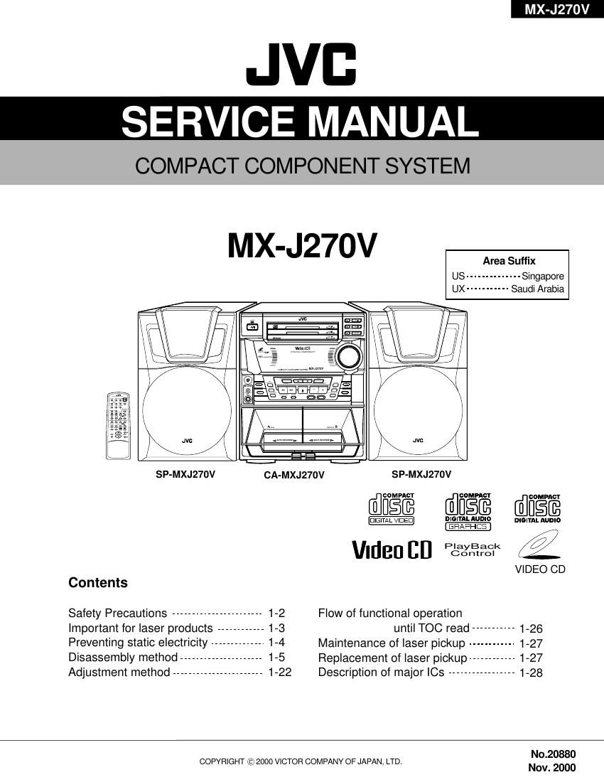 Jvc MXJ 270 V Service Manual