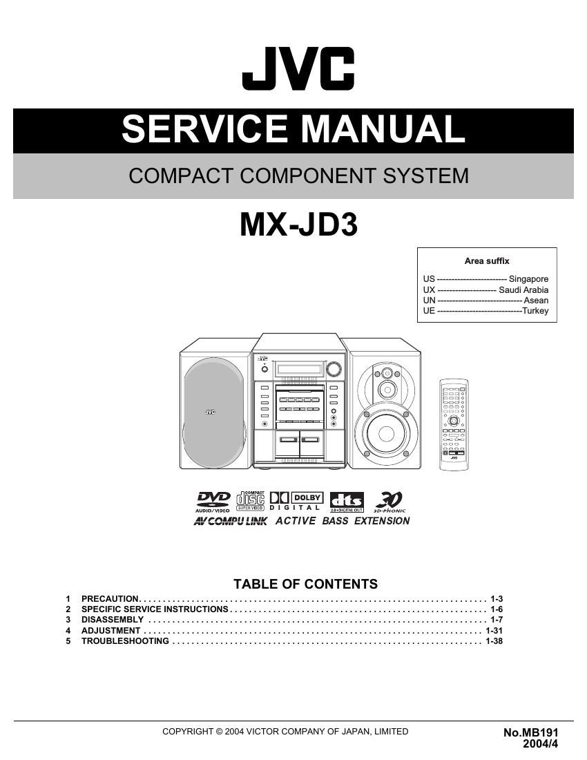 Jvc MXJD 3 Service Manual