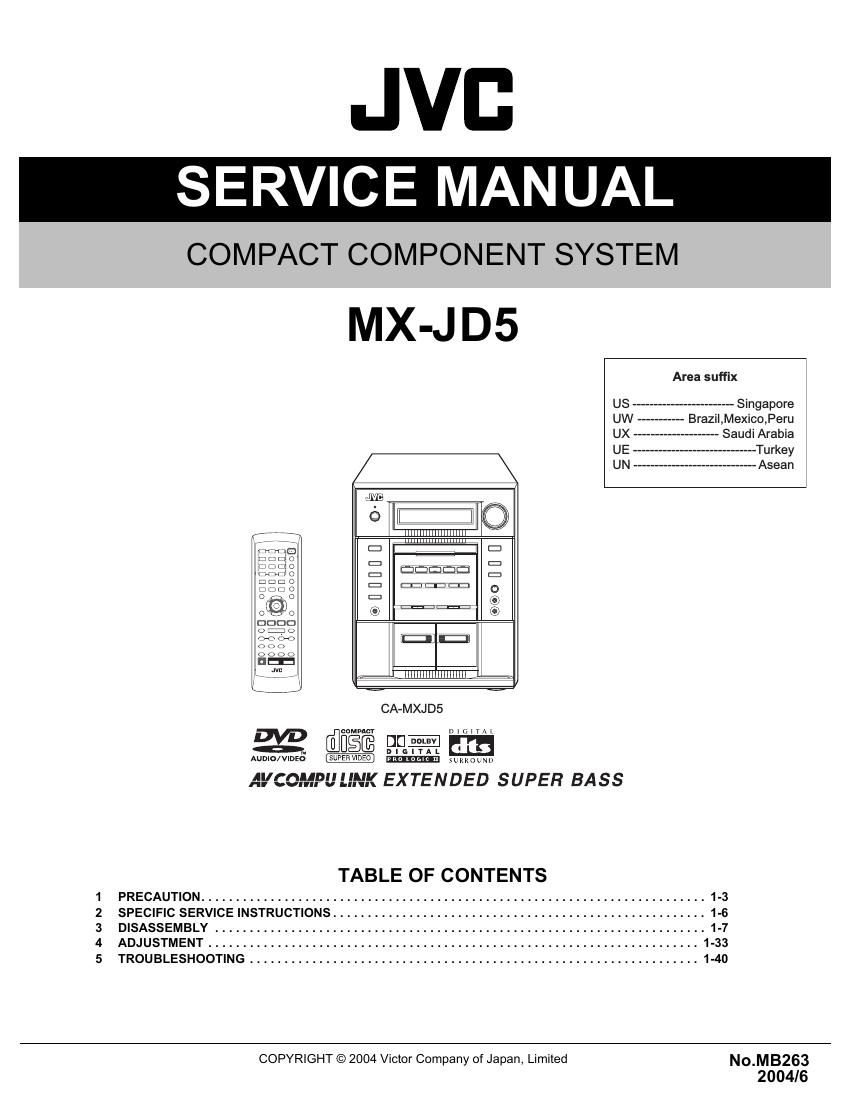 Jvc MXJD 5 Service Manual