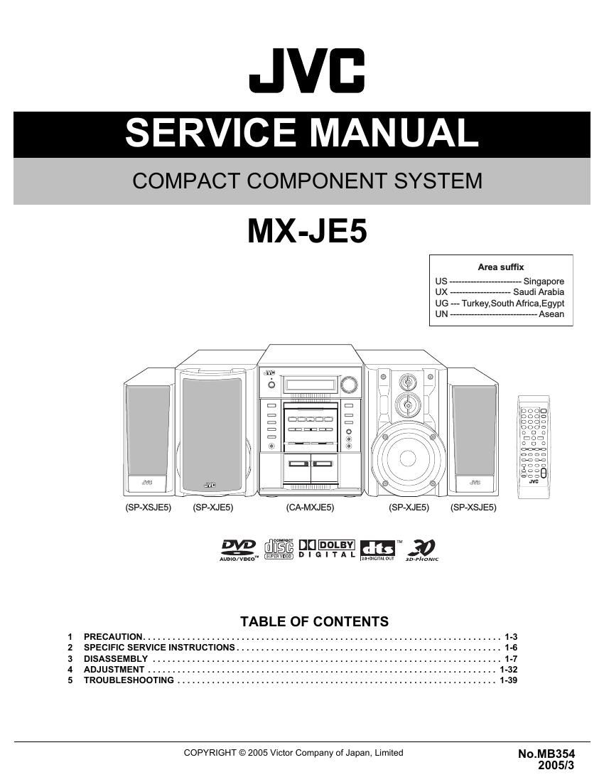 Jvc MXJE 5 Service Manual