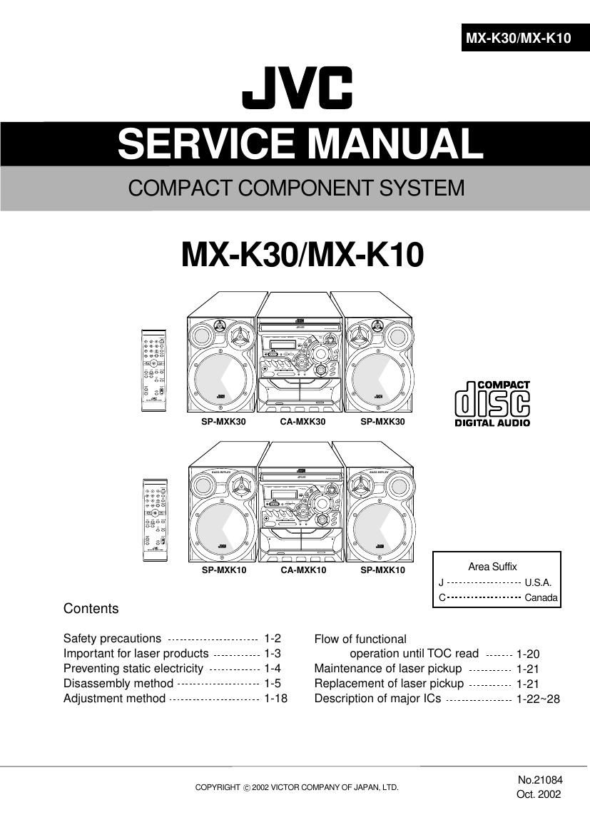 Jvc MXK 10 Service Manual
