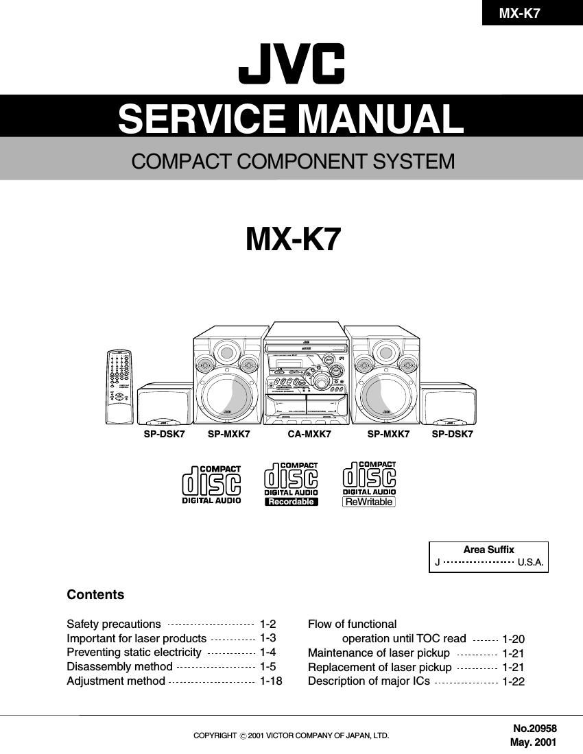 Jvc MXK 7 Service Manual
