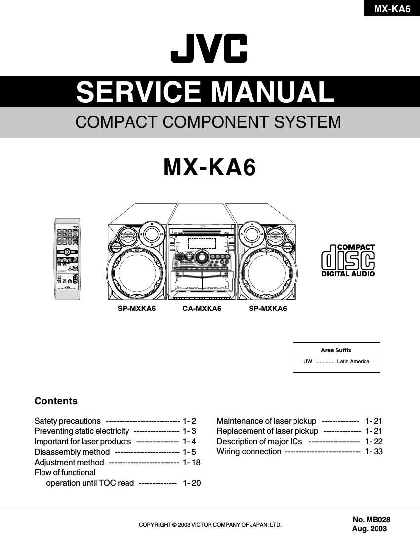 Jvc MXKA 6 Service Manual