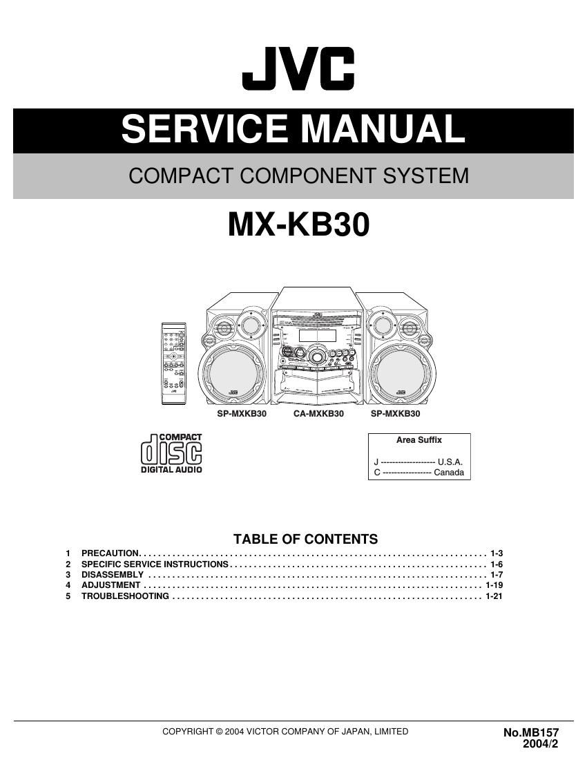 Jvc MXKB 30 Service Manual