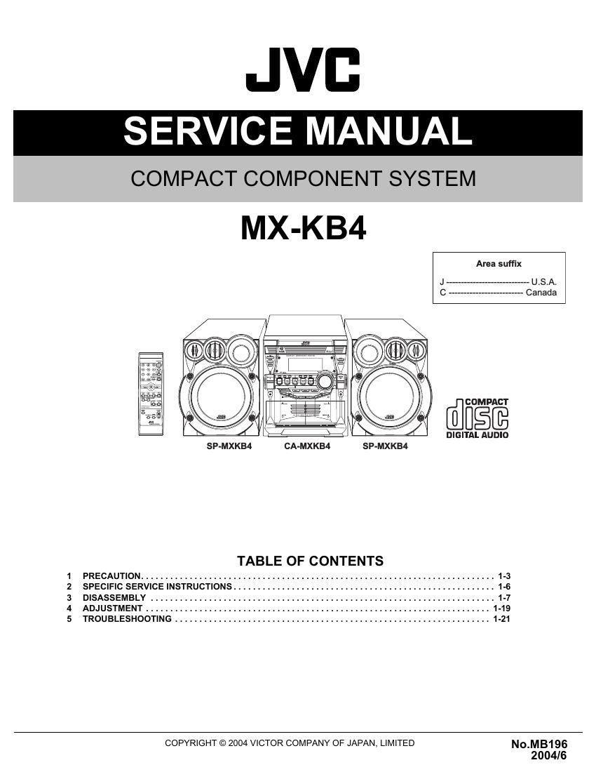 Jvc MXKB 4 Service Manual