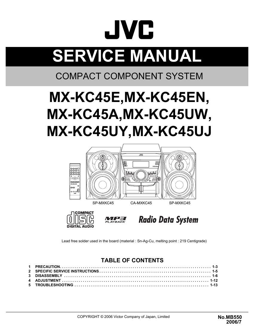 Jvc MXKC 45 Service Manual